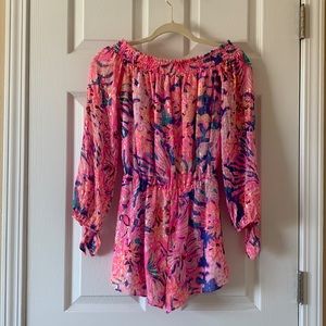 Off the shoulder Lilly Pulitzer romper